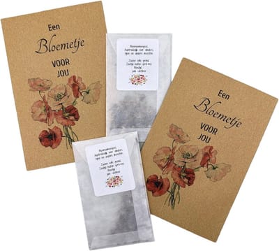 Een bloemetje voor jou - kaart - 10 stuks- bloemenzaden- klein kadootje - kraft/ maatwerk mogelijk, bloemenzaden,green gift,attentie,bedankje,bedankt,bloemen,weggeef zadenzakjes,tuinkadootje,uitdeelkadootje,kleine attentie,bloemetje,zadenzakjes,