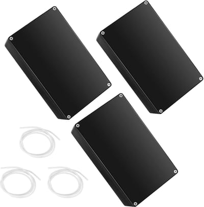 Elektrische projectbox, stofdicht, weerbestendig, ABS-kunststof, 100 x 68 x 50 mm, zwart - set van 3 stuks