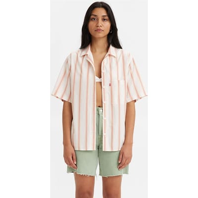 Levi's Alfie Button-down Shirt Beige Size: XS | Button-Down Shirts Outlet | Dames | Beige