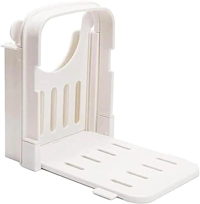 Brood Snijmachine - Toast Snijder - Gelijkmatig Snijden - Snel en Veilig - 1 Stuk - Wit
