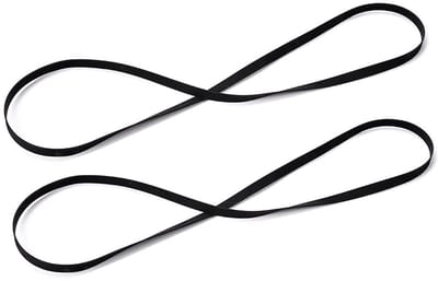 JHUBERS- Riemen voor Platenspelers - Hoogwaardig Rubber - 2 Stuks - Duurzaam - Geschikt voor Riemaangestuurde Platenspelers - Lengte 200 mm - Platenspelerband