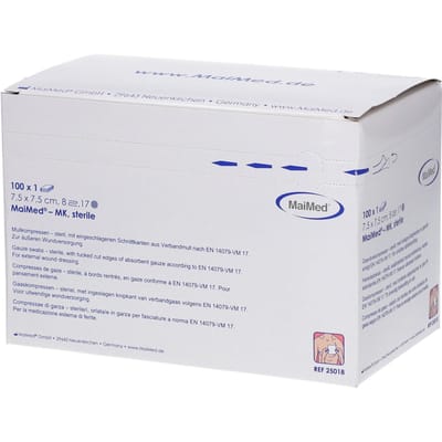 MaiMed Kompres Steriel 7.5x7.5cm 100 Compressen