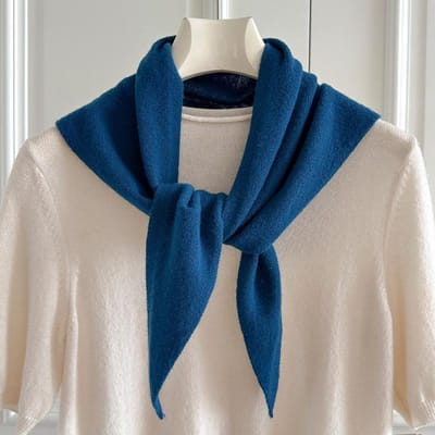 Écharpe Triangle Britannique Coréenne Écharpes Triangulaires en Laine Foulard pour Femmes Châles Tricotés Poncho Tricoté Chaud Multifonctionnel 110x37 CM gray