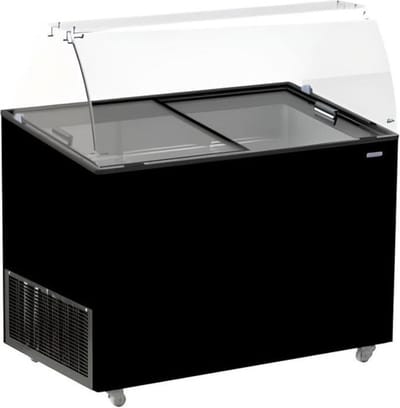 CombiSteel Schepijsvitrine - JAVA - 355L - 8x 5L - Statisch - Wielen - 1184x727x1229mm