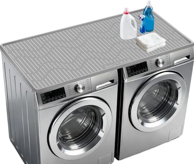 Wasmachine Droger Mat - Apparaat Beschermer - Apparaten Beschermen - Waterdicht Antislip Ontwerp - 137 x 60 cm - Grijs