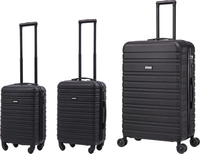 BlockTravel - kofferset - 3 delig - ABS - ruimbagage en handbagage - 29 39 en 95 liter - inbouw TSA slot - zwart