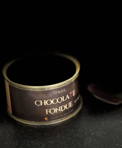 Chocolate Fondue Dark / Donkere Chocolade Fondue in blik - 150g x 3 - Belgische chocolade - 70% cacao - 3 blikken