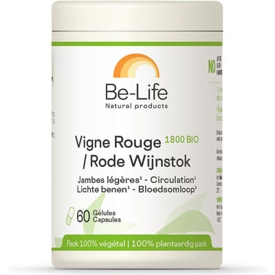 Be-Life Rode wijnstok 1800 bio 60 Softgels