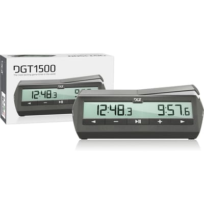 DGT 1500 digitale schaakklok grijs