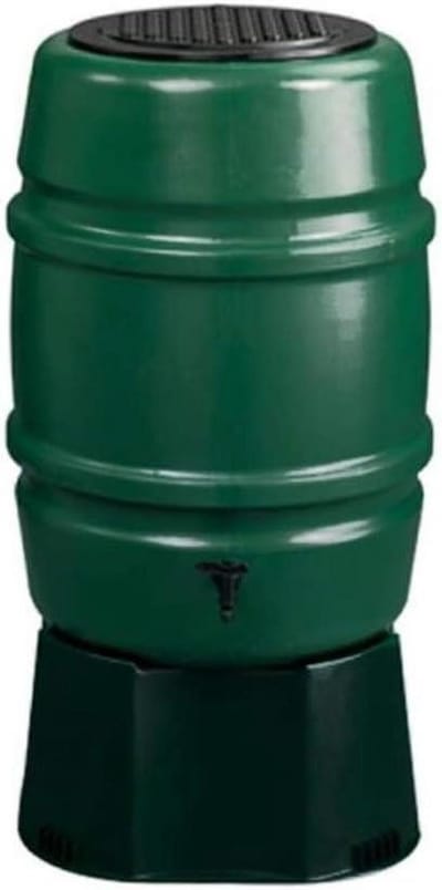 Waterton met standaard - Regenton opvang - Regenwater opslaan - Gemaakt van gerecycled plastic - 168 Liter - Groen