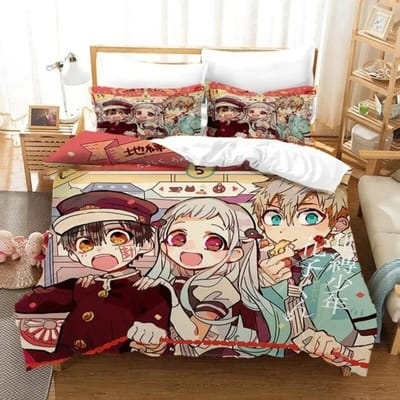 Toilet-bound Hanako-kun Beddengoedset Japanse Anime Dekbedovertrekset Eenpersoons Queen Full King Twin Size Jongens Tieners Dekbedovertrek EU single(135x200cm)