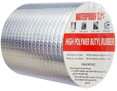 Waterdichte Butylband voor Buiten - Zelfklevend Afdichtband voor Daklekkage en Reparaties (10 cm x 5 m)