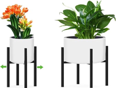 Verstelbare Metalen Bloempot Standaard - Stijlvolle Plantenhouder voor Diverse Potmaten - Ruimtebesparende en Duurzame Bloempot Ondersteuning - Eenvoudige Montage - Geschikt voor Binnen en Buiten Gebruik
