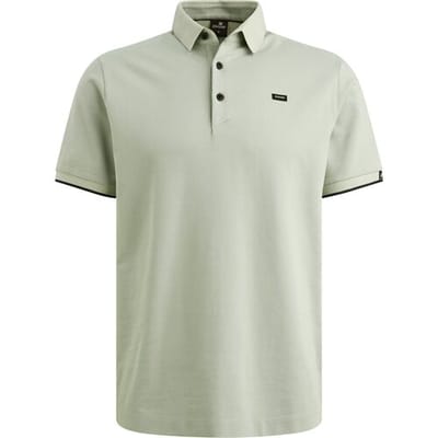 Vanguard groene heren polo   Punt kraag   Regular fit   Knoopsluiting   Duurzaam   Korte mouw Groen XXL