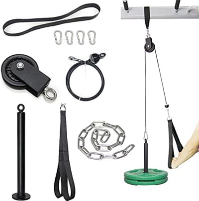Tricep Touw voor Fitness - 27 & 36 inch, Heavy Duty Nylon, Rubber Uiteinden