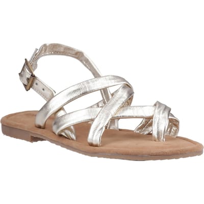 Hush Puppies Hope Leren Dames Gouden Sandalen