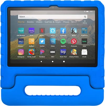 Rixus RXTC06 Tablet Kids Case For Apple iPad Air 1 9.7 inch, iPad 5, iPad 2 9.7 inch, iPad 6, iPad Pro 9.7 inch, iPad 7 Blue