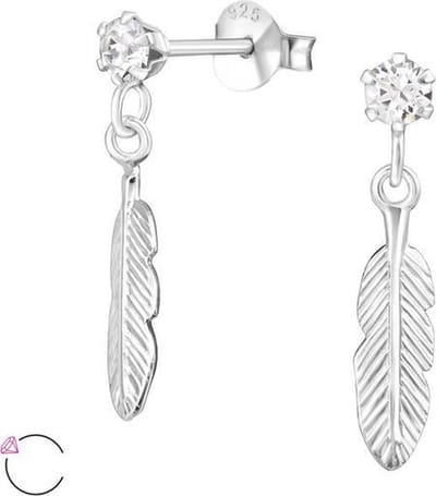 Montebello Oorbellen Bess - 925 Zilver E-Coating - Veer - 4x20mm