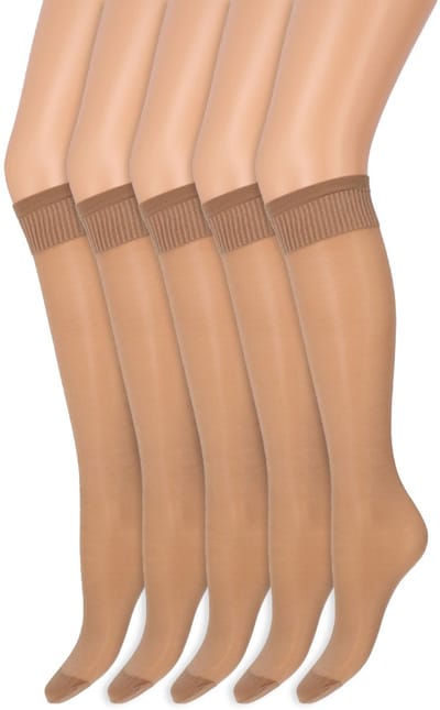 Drukvrije pantykousen | Lycra | 20 Denier | Merk: Marianne | Maat: One Size | Kleur: Dune | 5 Paar