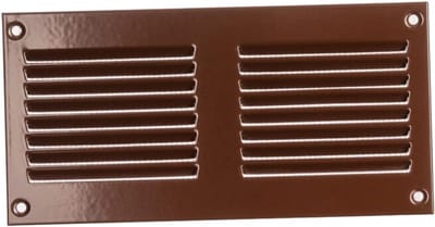 Ventilatierooster - Lucht Roosters - Ventilatie Binnen - Met Insectengaas - 200x100mm - Bruin