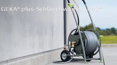 Geka Plus - slanghaspelwagen - voor 60 meter 1 -2" - 12 mm - tuinslang - type P40 - toepasbaar in drinkwater - Eco poedergecoat