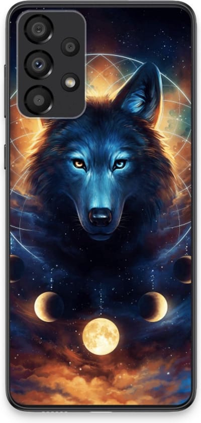 Case Company® - Hoesje geschikt voor Samsung Galaxy A33 5G hoesje - Wolf Dreamcatcher - Soft Cover Telefoonhoesje - Bescherming aan alle Kanten en Schermrand