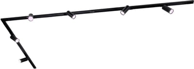 Ledvion - Smart LED Railverlichting 3M + 6 Railspots (4.9W - RGB - Zwart - Dimbaar) - 1-Fase