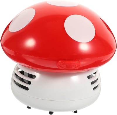 Mini Stofzuiger - Tafelstofzuiger Kruimeldief - Bureau Schoonmaken - Laag Geluidsniveau - 115 Gram - Rood