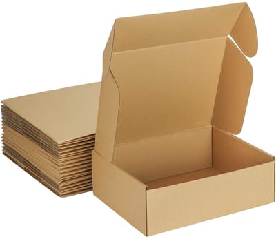 Dozen, 30,5x22,9x10,2cm (12x9x4 inches) gegolfde kartonnen doos voor verpakking en verzending, bruin