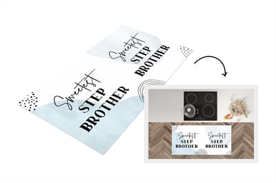 Keukenloper - Loper keuken - Quotes - Broer - Liefde - Stepbrother - 120x60 cm - Keukenloper vinyl