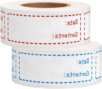 1000 Stuks Frozen Stickers, 75x25mm Verwijderbare Zelfklevende Waterdichte Labels voor Voedselcontainers, Potten en Jam, Ideaal voor Keukenorganisatie en Etikettering