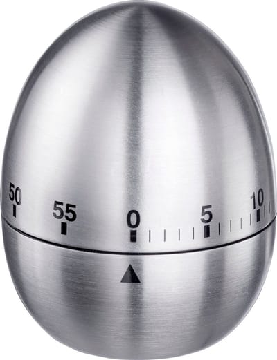 Westmark Short Time Piece, mechanisch, voor 60 minuten, eenvoudig ontwerp, roestvrij staal, Tempus, zilver/zwart, 10972260
