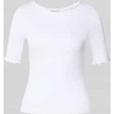 T-shirt met ronde hals en geschulpte zoom