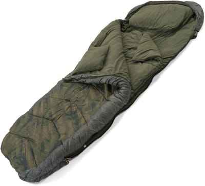 Kampeer slaapzak - Mummy slaapzak - Buiten slapen - Duits fabricaat - 1 persoon - camouflage groen