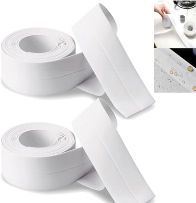 2x Universele Waterdichte Afstandhouders Wit Zelfklevend Afdichtband voor Keuken en Badkamer