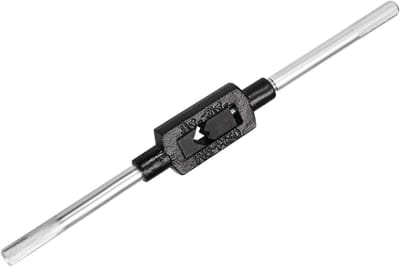 Verstelbare handtap met éénzijdige moersleutel voor M6-M20 en 1/4"-3/4" tappunten - ideaal voor tappen en bewerken van schroefdraad