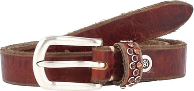 b.belt Leren riem Tia Topaz 25mm Slim Belt W100 Mid Brown bruine