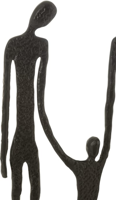 J-Line figuur Familie - aluminium - zwart