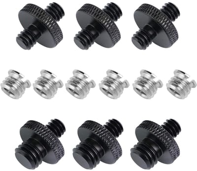 Complete Set van 12 Camera Schroefadapters - 1/4 Inch en 3/8 Inch Statief Converter voor Camera's, Monopods en Verlichting