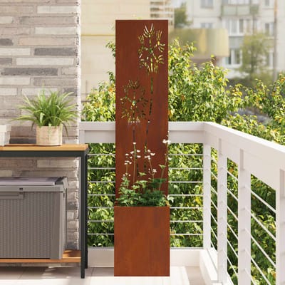 vidaXL - Tuin - Privacy - Scherm - Roestig - 32 - x - 32 - x - 150 - cm - Cortenstaal
