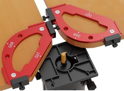 Router Sjabloon Set - Hoek Jig - Houtbewerking Hoek Afronden - 7 Delige Set - R10 tot R60 - Rood