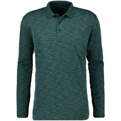 Ragman Polo Soft Knit Flame Design Long Sleeve Mosgroen / male