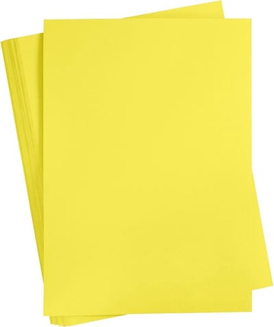 Gekleurd Karton, A2 420x594mm sun yellow, 100 vel | Knutselkarton
