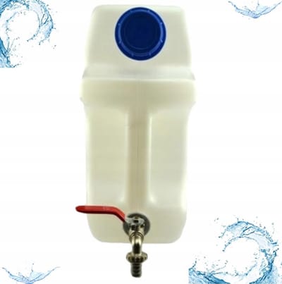 Anwicar Jerrycan voor Water - 20 L - Watercontainer met Kraantje en Dop - Waterdispenser Camping - Wit