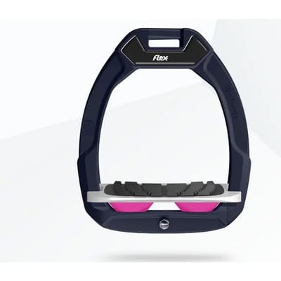 Beveiligings stijgbeugels Paardenrijden Hellend Grip Bruin/Grijs/Roze Flex-On Safe-On