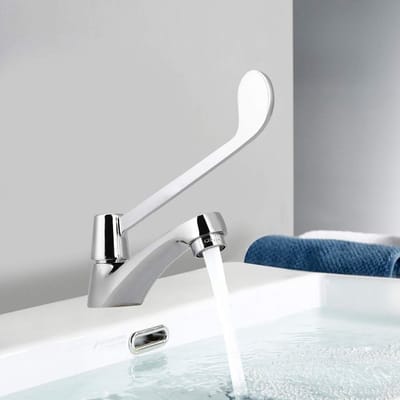 Dailygoods- Kraan Lange Handvat - Wastafelkraan - Waterkraan - Corrosiebestendig - G1/2 Schroefdraad - Temperatuur 0-90℃