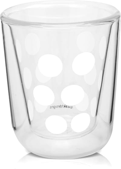 Zak!Designs DotDot Espressobeker - Dubbelwandig - 7,5 cl - Wit