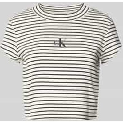 T-Shirt Ck Jeans Gestreepte Monologo Bab - Fashion Wear - Vrouwen