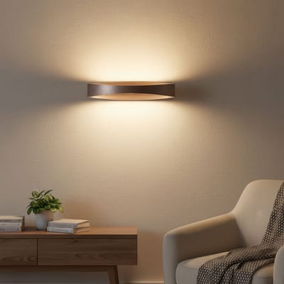 Wandlamp | 35 cm | medusa wandlampen | ingebouwd (LED) | bruin | aluminium metaal | design verlichting moderne verlichting