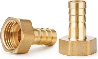 Hose nipple verbinding met zeshoek en mannelijke schroefdraad, slangverbinding vrouwelijke schroefdraad voor lucht, water, brandstof, olie en gas, slangfittingen (1/2 inch IG x 12 mm)